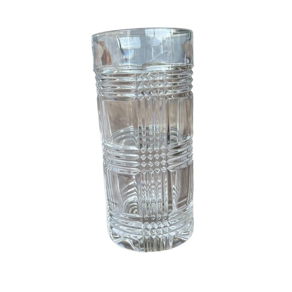 Ralph Lauren Glen Plaid Highball Heavy Bottom Glass 6 1/4” Signed Replacement - Picture 4 of 12